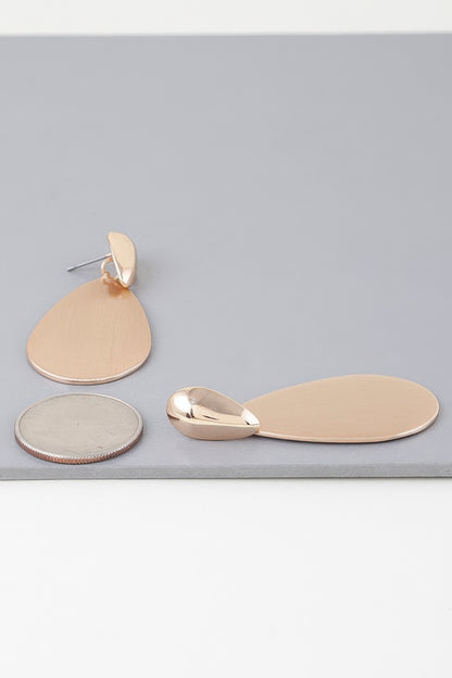 Modern Sleek Teardrop Earrings