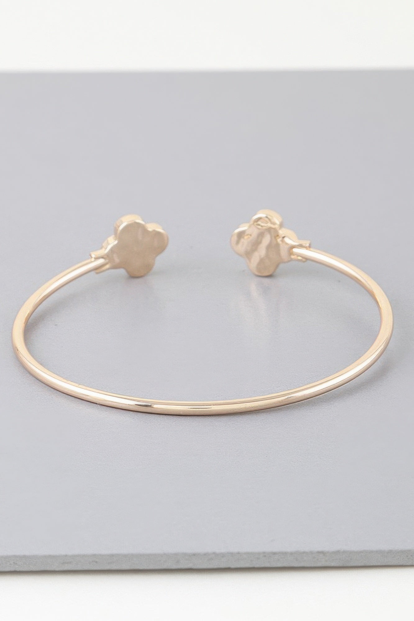 Open Pearled Clover Bracelet