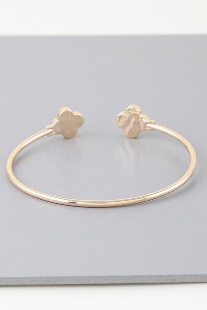 Open Pearled Clover Bracelet