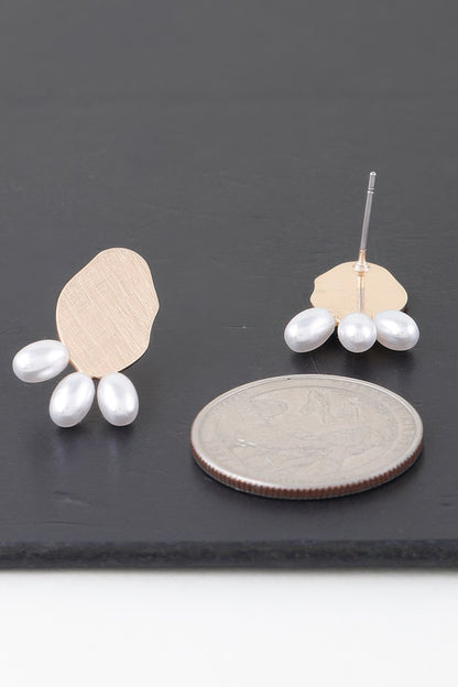 Triple Pearled Drop Earrings
