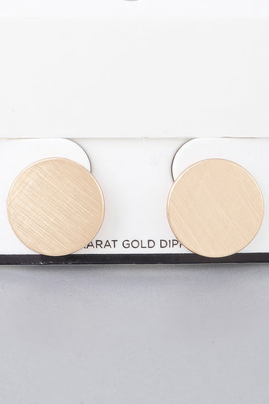 Matte Abstract Disc Earrings