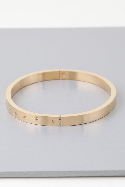 Shining Star Embedded Cuff Bracelet