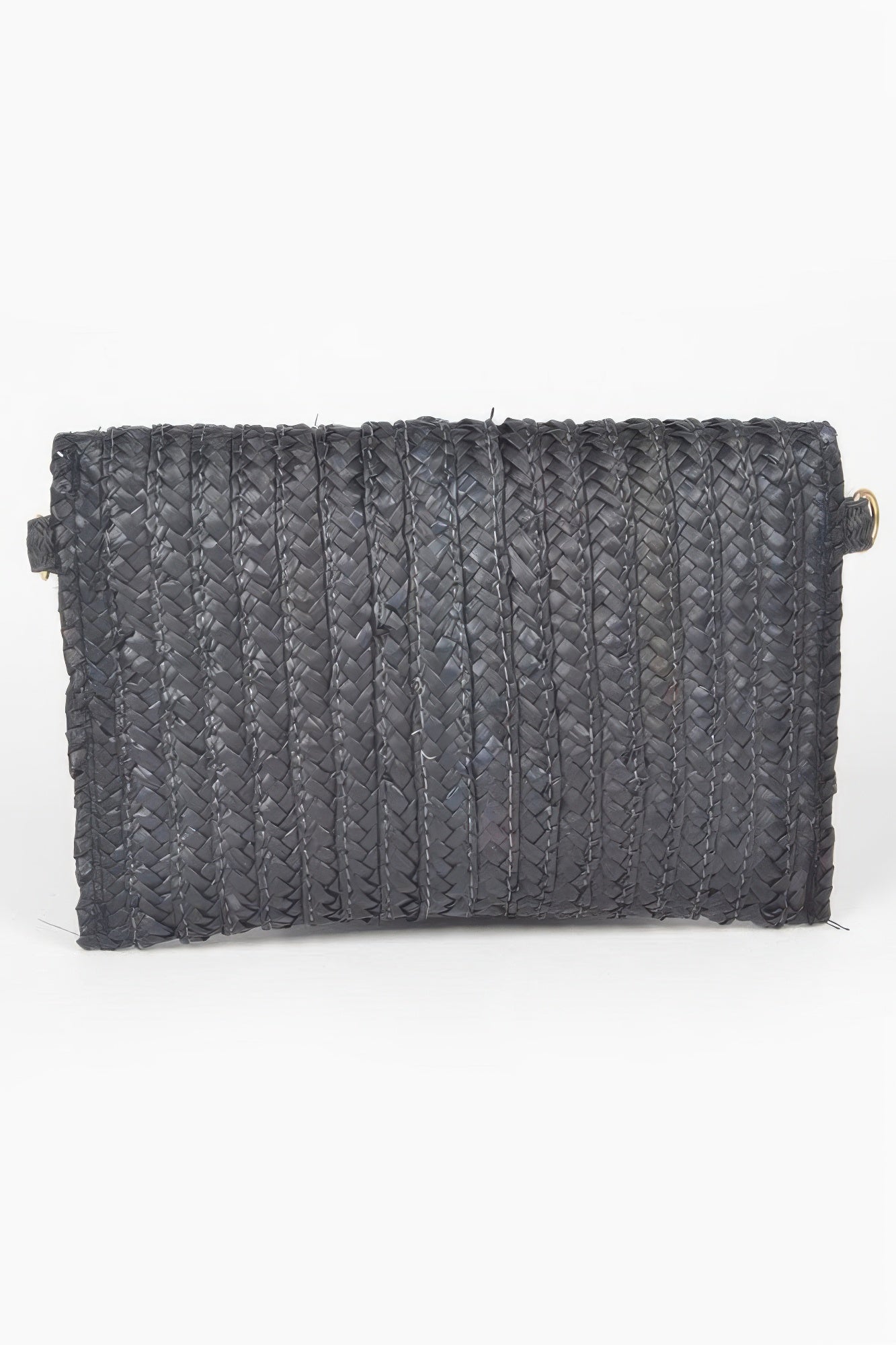Straw Pom Pom Flap Bag