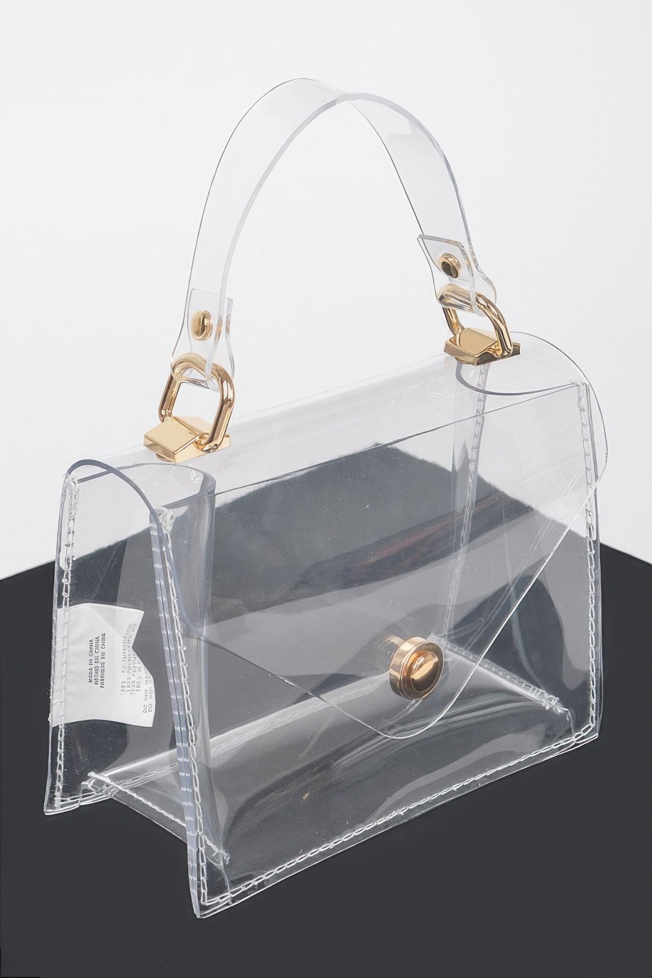 Clear Pvc Top Handle Crossbody Bag