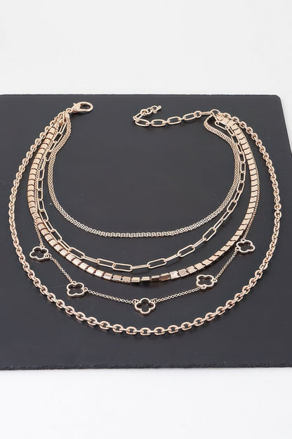 Multi Clover Chain Necklace