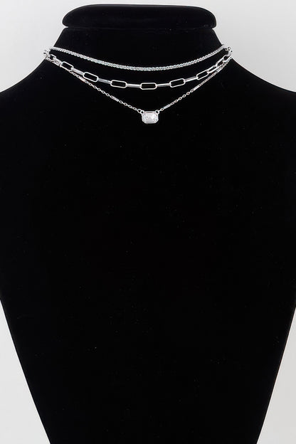 Triple Jeweled Choker Necklace