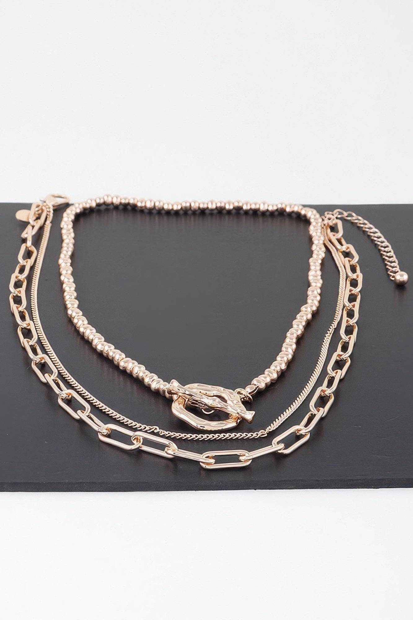 Triple Toggle Chain Necklace