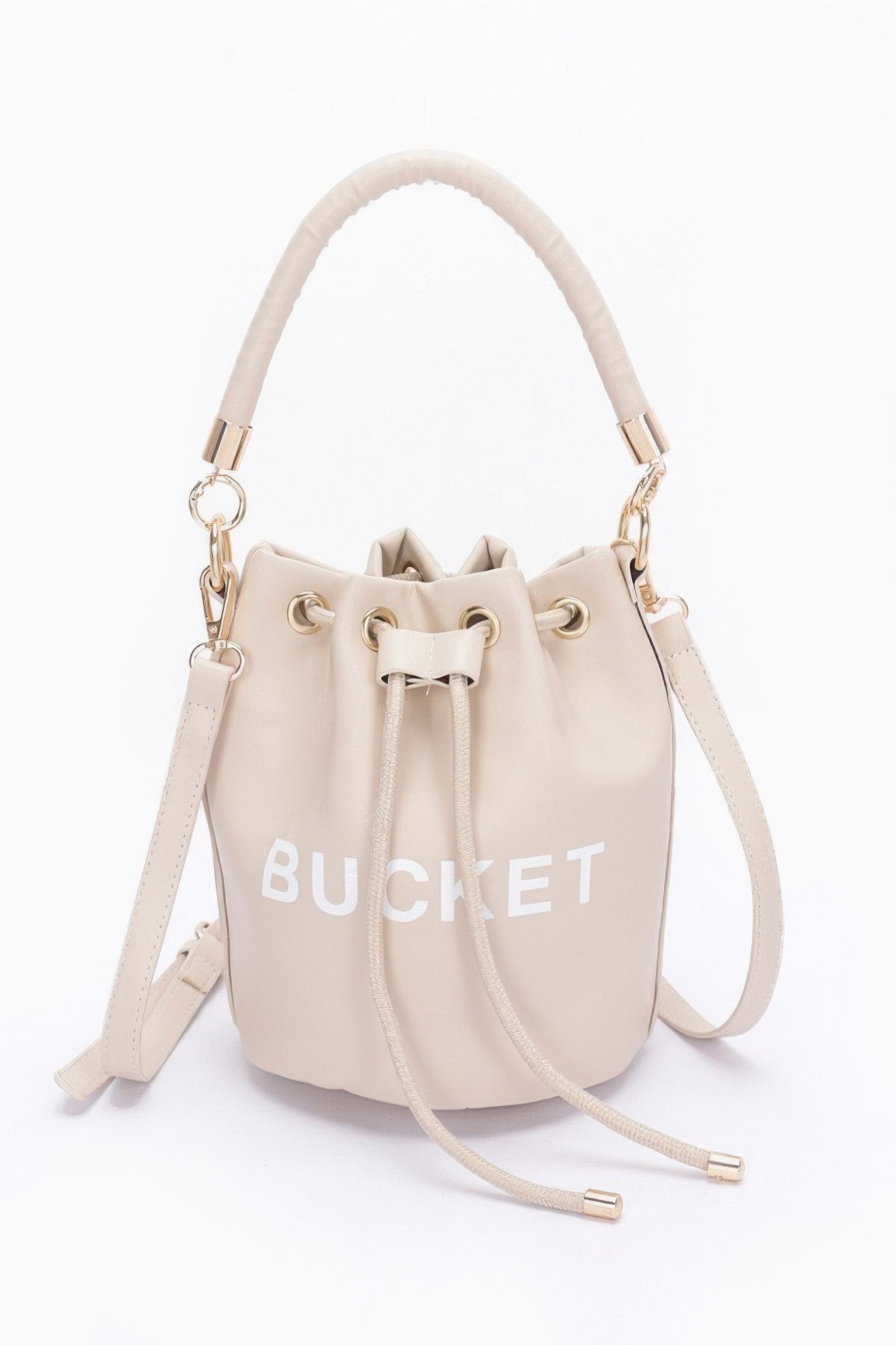 Faux Leather Bucket Bag