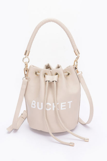 Faux Leather Bucket Bag