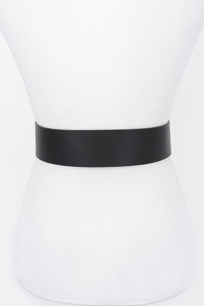 Pearl Metal Buckle Metallic Stretch Belt