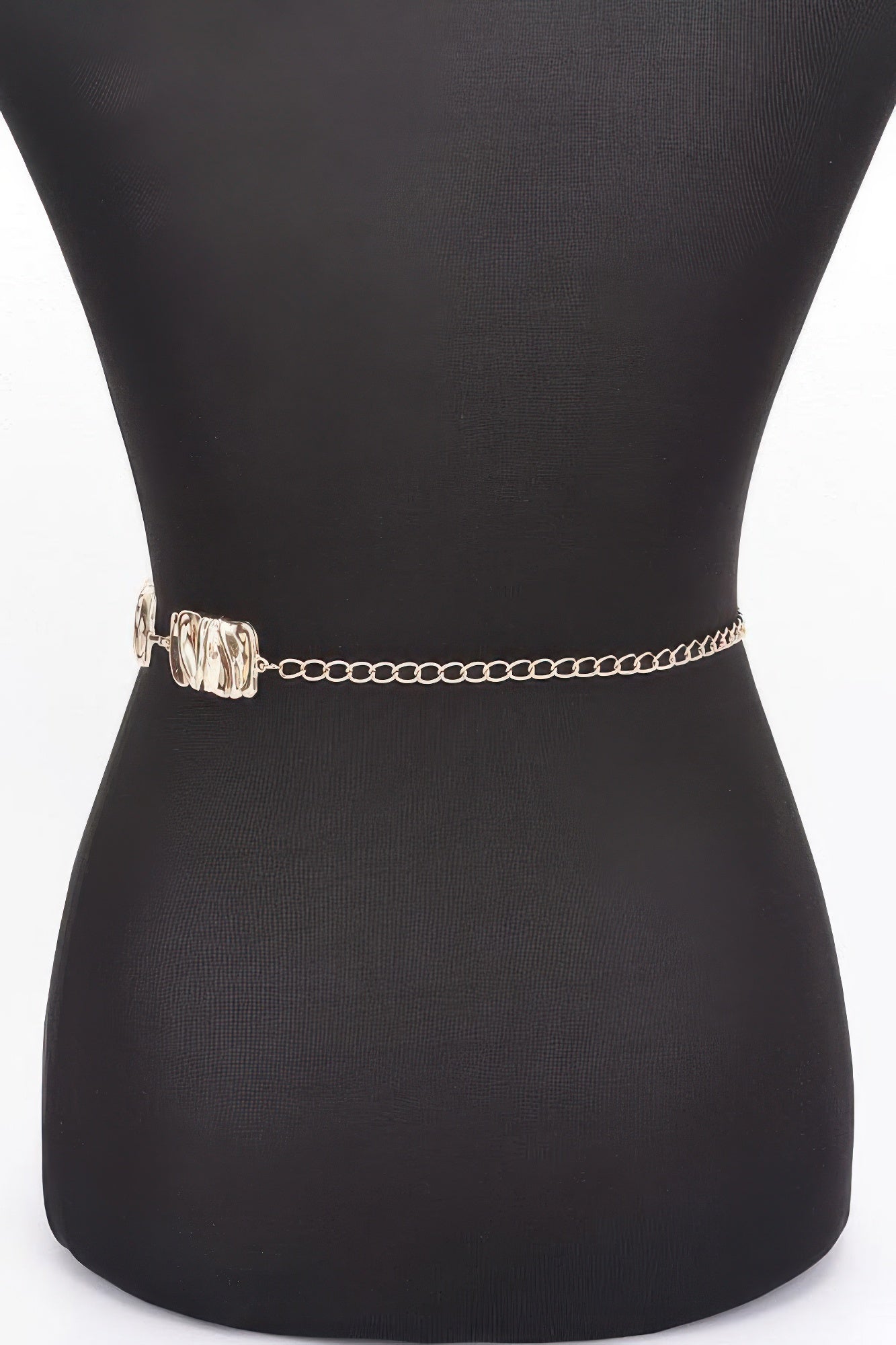 Hammered Metal Chain Belt