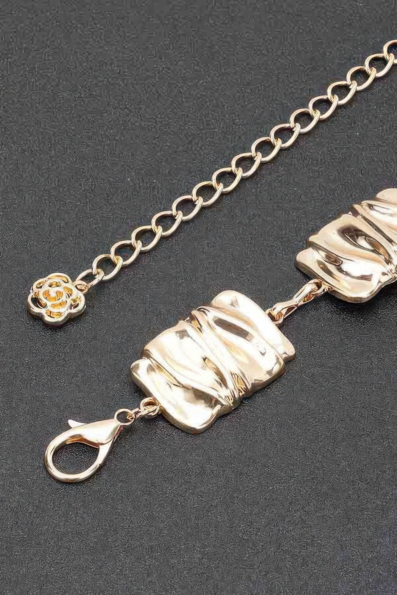 Hammered Metal Chain Belt