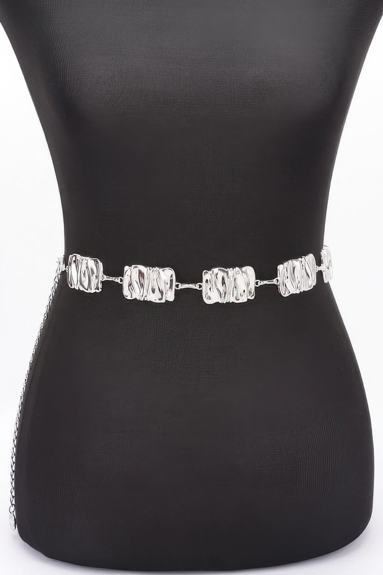 Hammered Metal Chain Belt