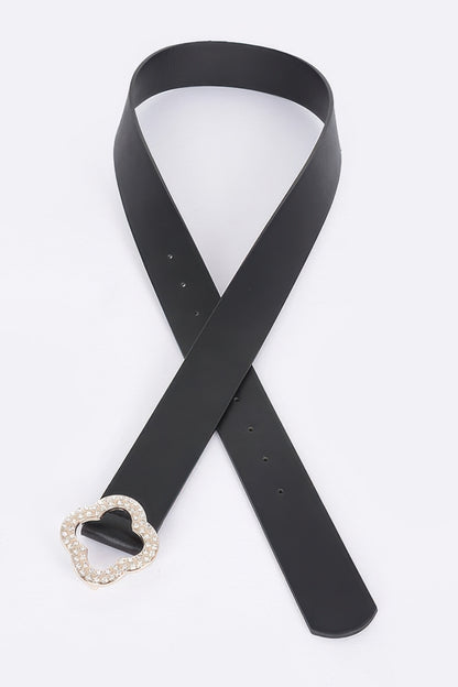 Faux Leather Metal Buckle Belt