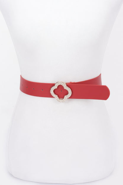 Faux Leather Metal Buckle Belt