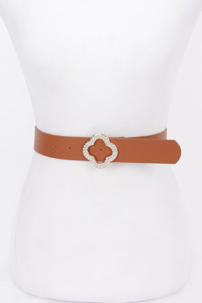 Faux Leather Metal Buckle Belt