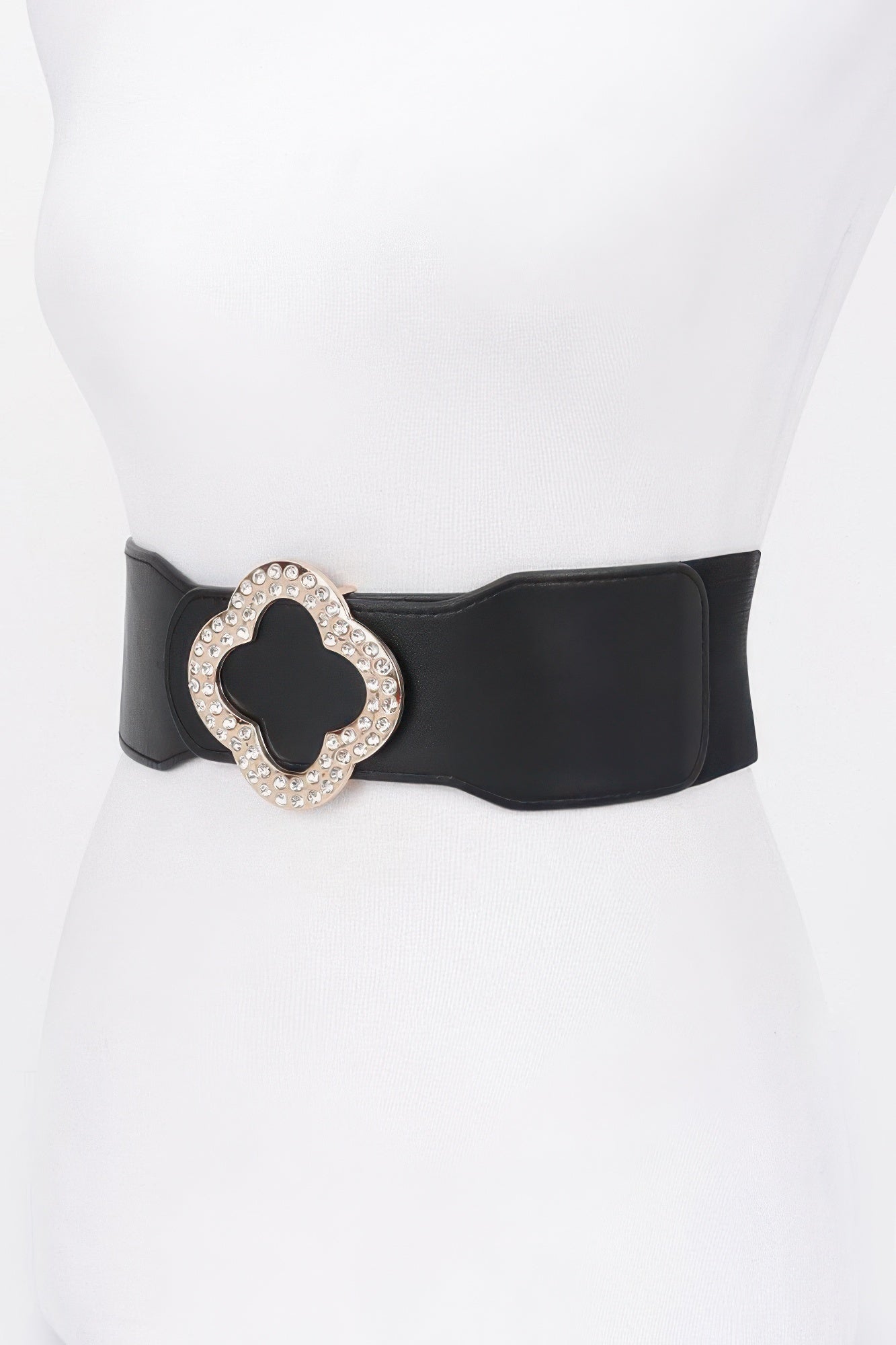 Faux Leather Metal Buckle Stretch Plus Size Belt