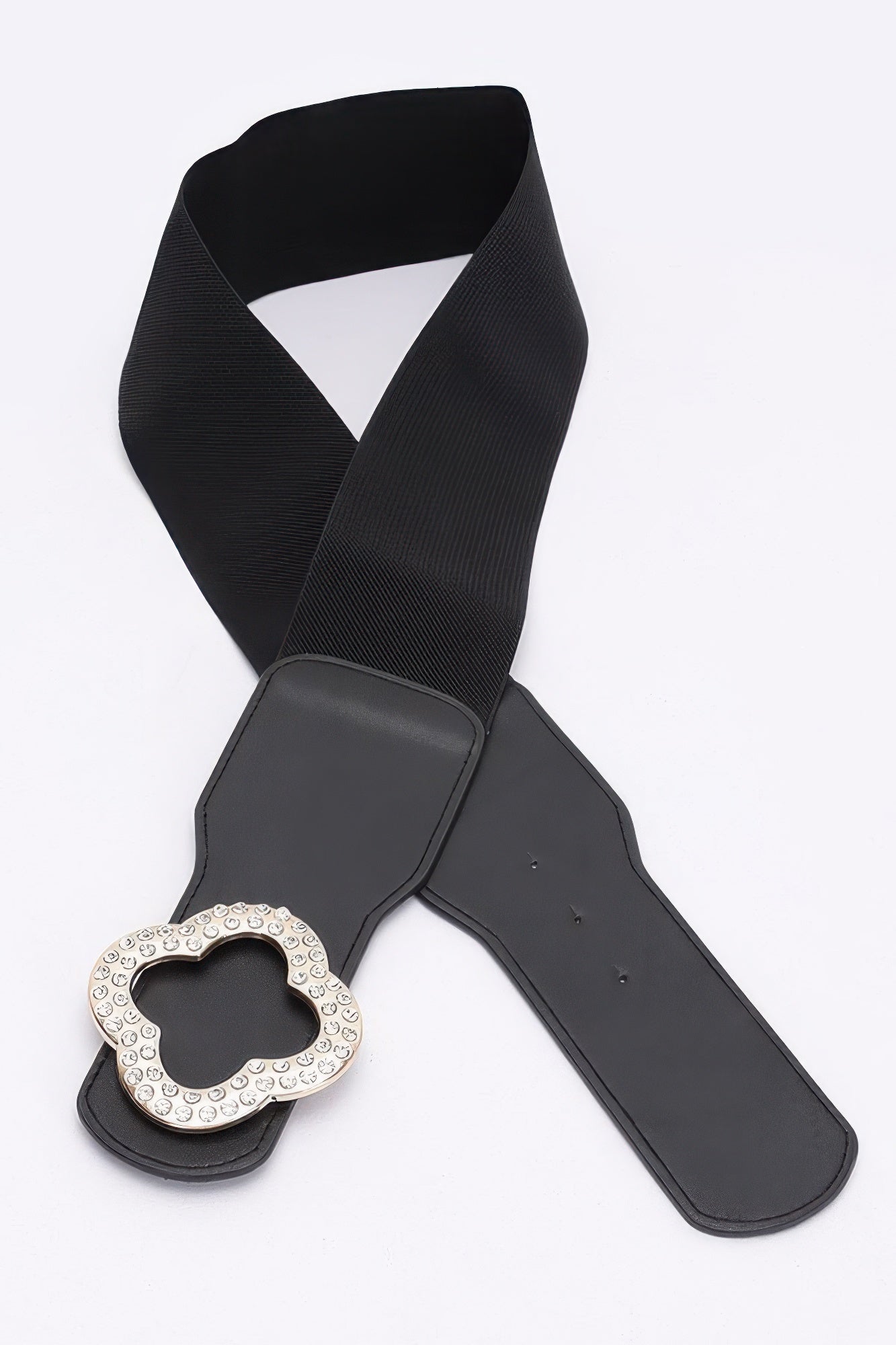 Faux Leather Metal Buckle Stretch Plus Size Belt