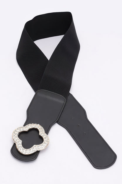 Faux Leather Metal Buckle Stretch Plus Size Belt