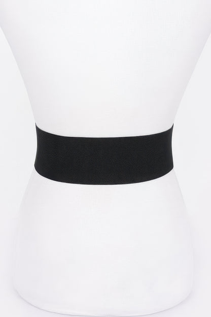 Faux Leather Metal Buckle Stretch Plus Size Belt