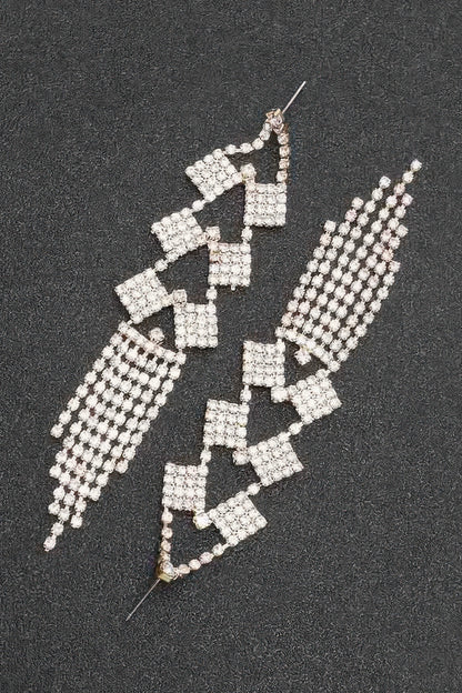 Rhinestone Fringe Earring