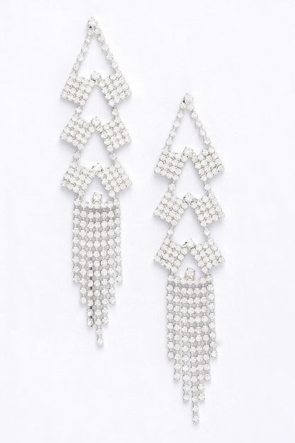Rhinestone Fringe Earring