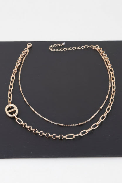 Double Link Chain Choker Necklace