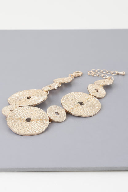 Multi Hammered Disc Bracelet