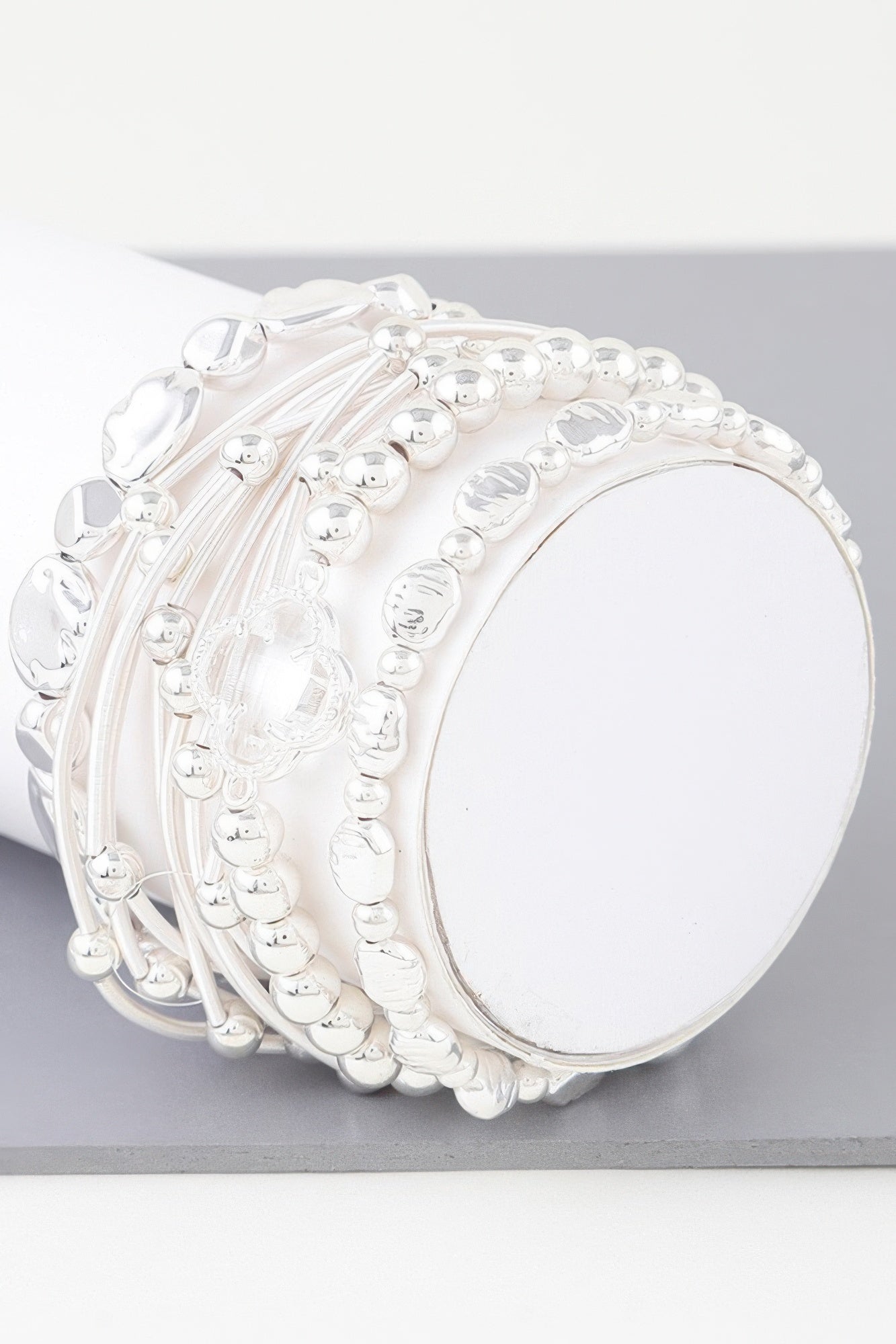 Multi Clover Coil Beaded Bracelet