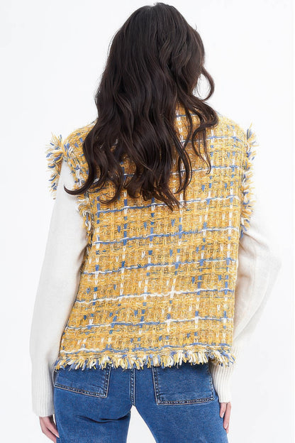 Plaid Tweed Vest