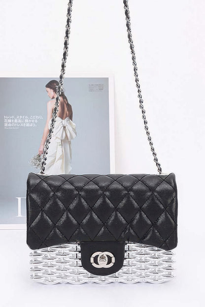 Metallic Acrylic Flap Bag