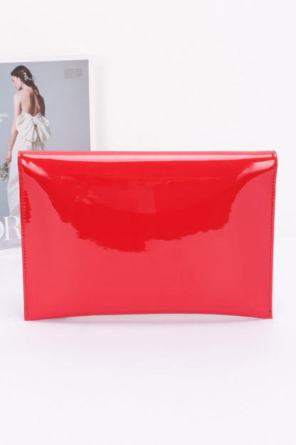 Enamel Envelope Clutch