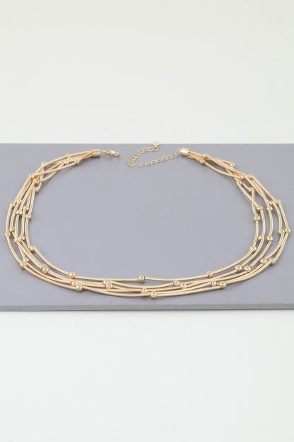 Multi Pillar Beaded Necklace
