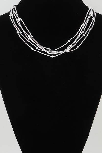 Multi Pillar Beaded Necklace