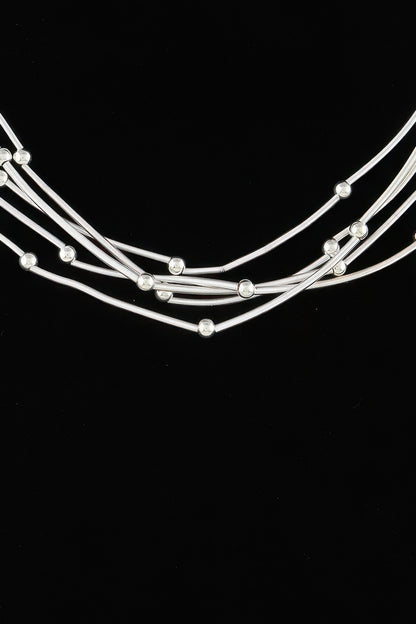 Multi Pillar Beaded Necklace