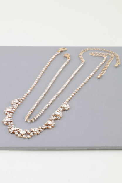 Bejeweled Curtain Drop Ballgown Necklace