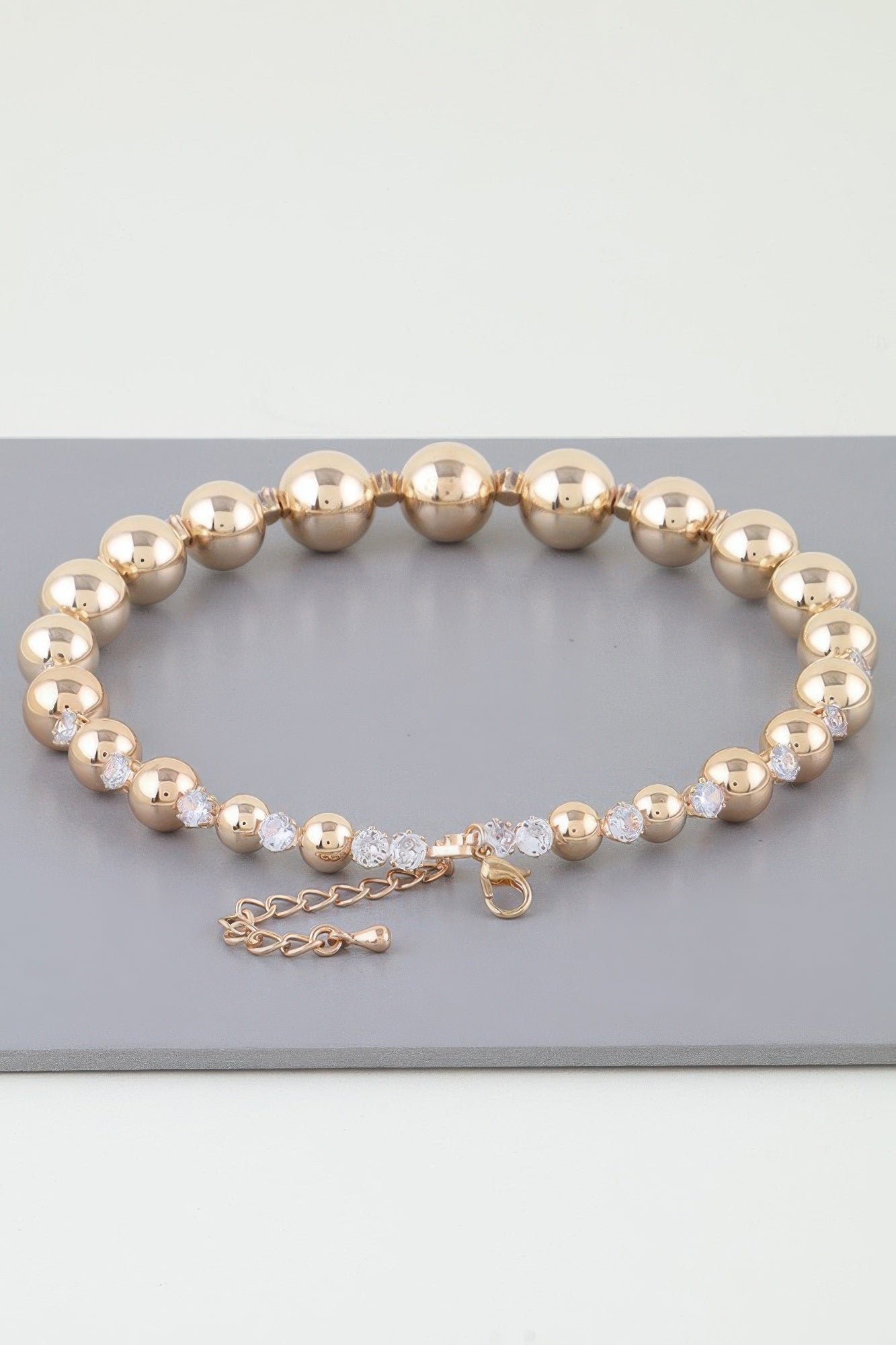 Rhinestone Beaded Choker Necklace