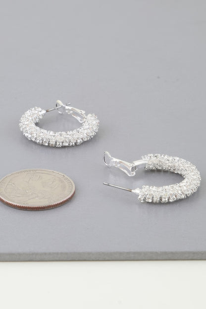 Petite Bejeweled Hoop Earrings