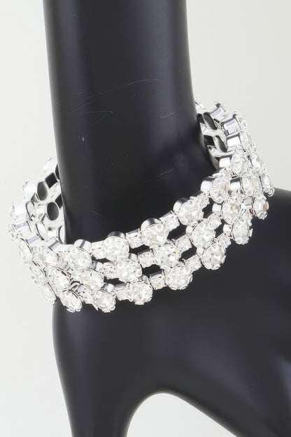 Triple Bejeweled Cuff Bracelet