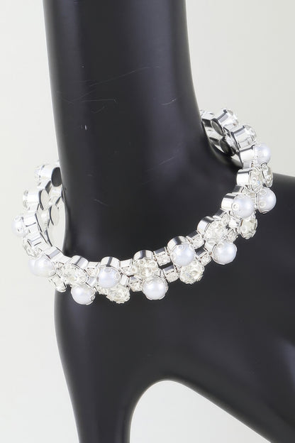 Double Pearled Cuff Bracelet