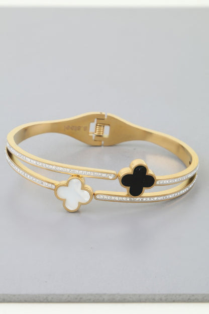 Twin Clover Jewel Wrap Bracelet