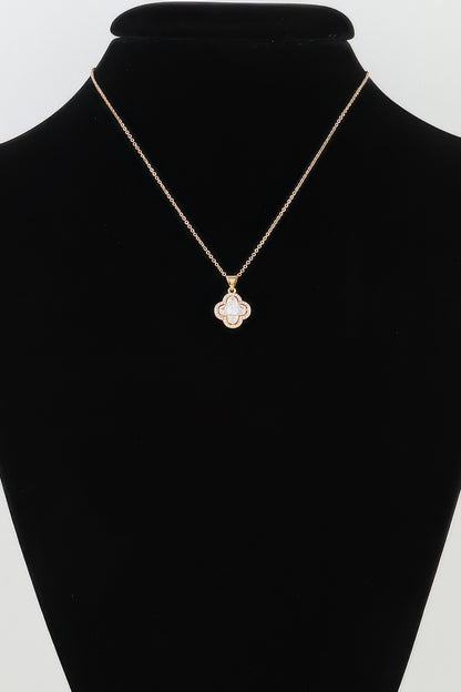 Bejeweled Cubic Zirconia Clover Necklace