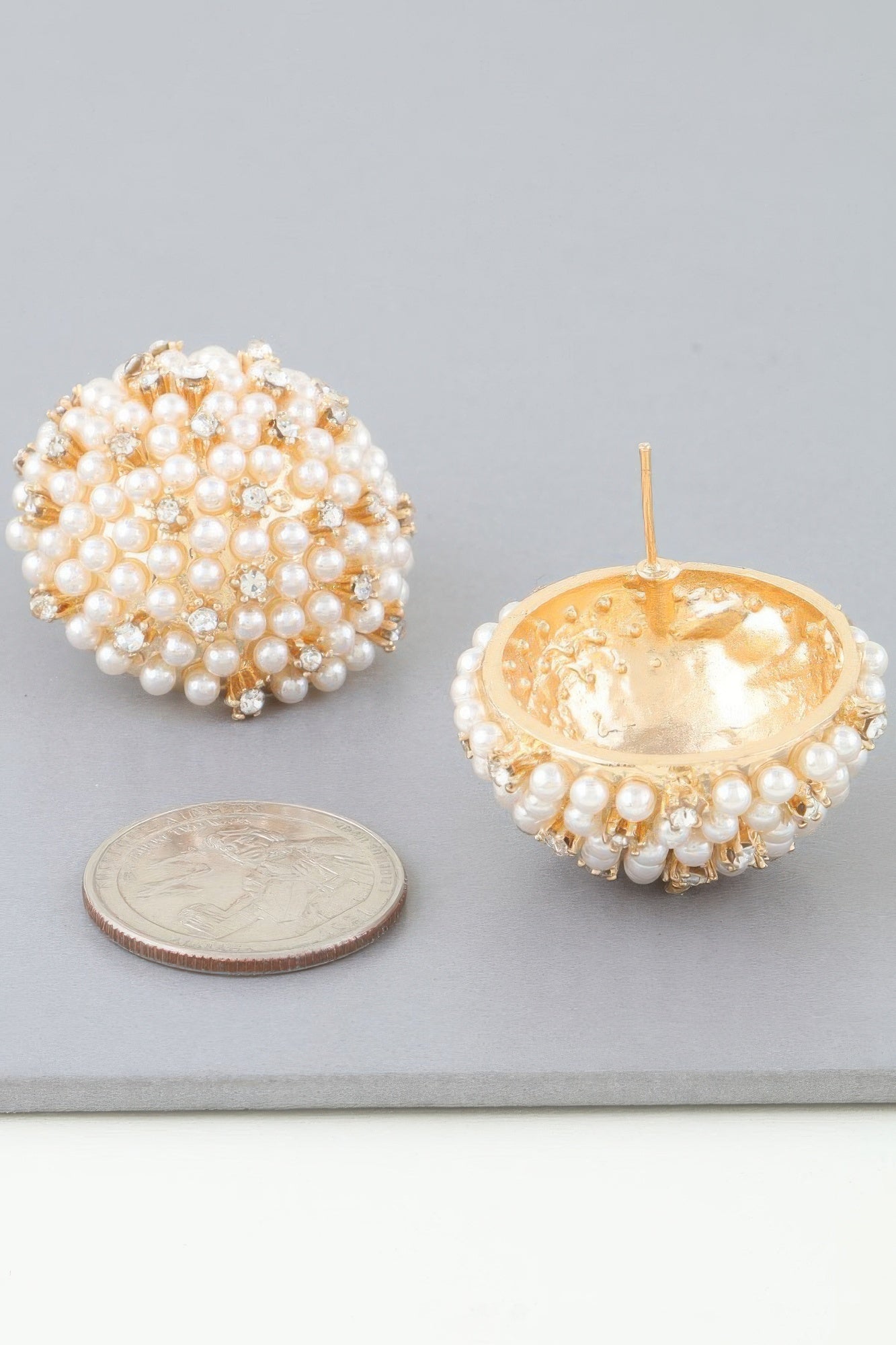 Pearled Sky Dome Stud Earrings