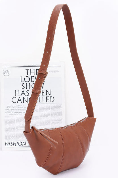 Faux Leather Croissant Bag