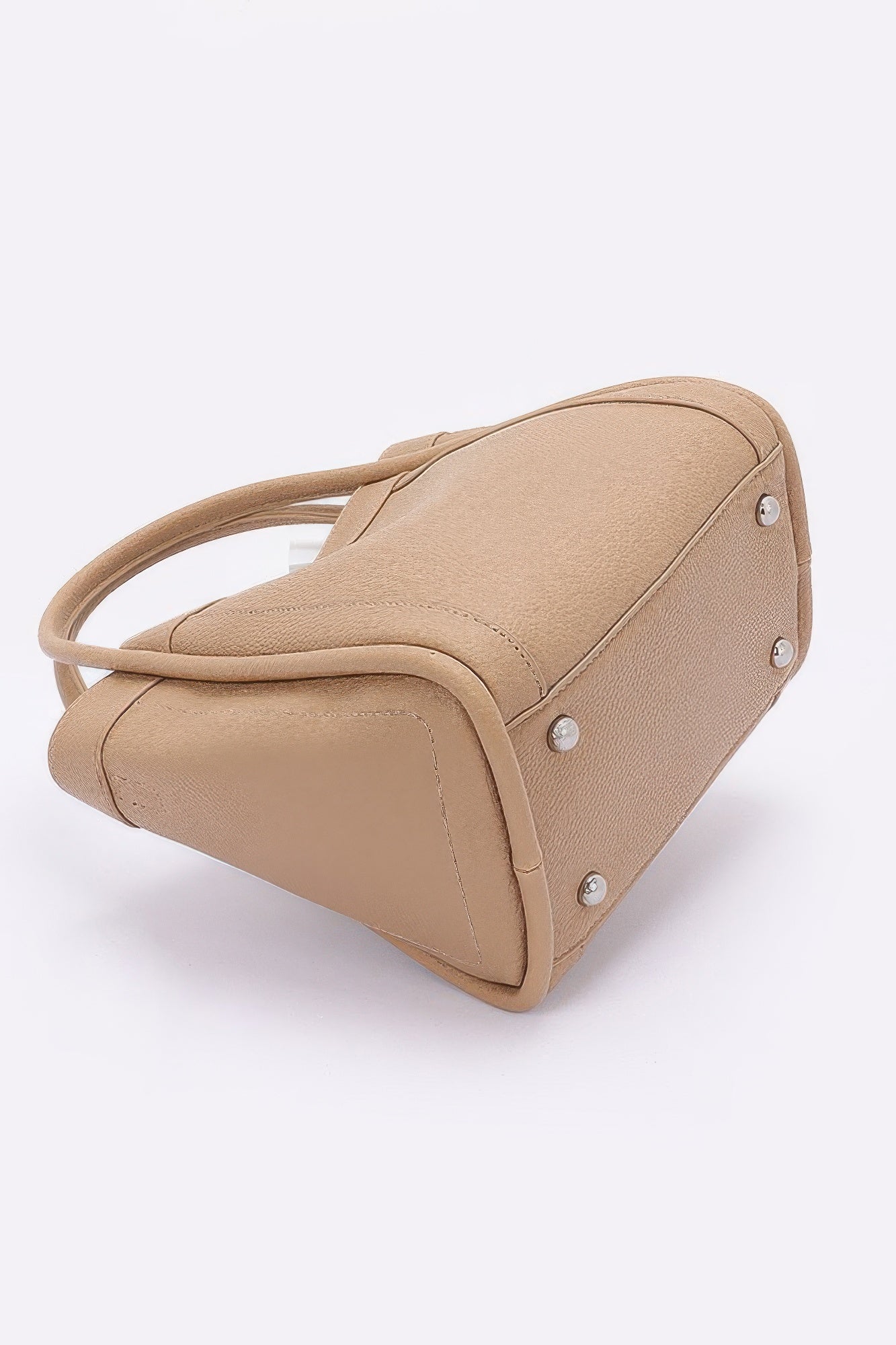 Faux Leather Crossbody Handle Bag