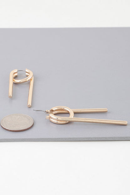 Multi Shiny Modern Drop Earrings