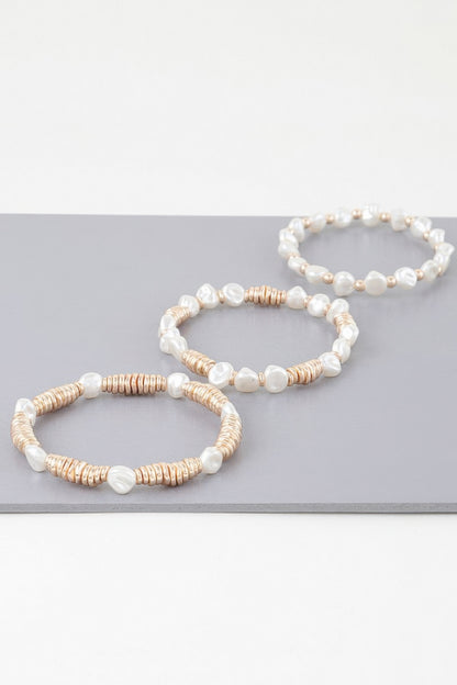 Multi Stone N Disc Bracelet