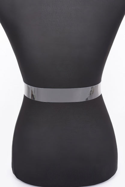 Pearl Metal Buckle Clear Belt