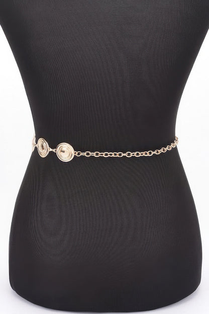 Round Metal Chain Belt
