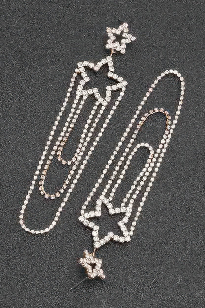 Rhinestone Fringe Earring